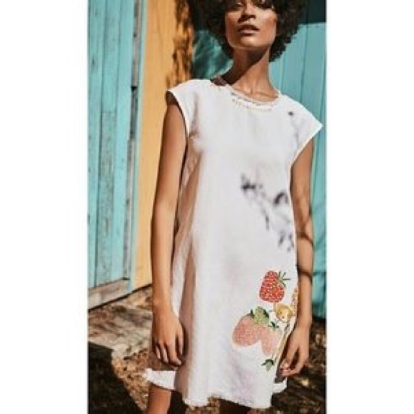 *SOLD*Holding Horses fruit salad linen tunic dress - Picture 2 of 8